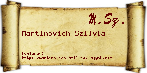 Martinovich Szilvia névjegykártya